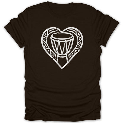 Heart Beat Drum Distressed Tee - Zion Threadz