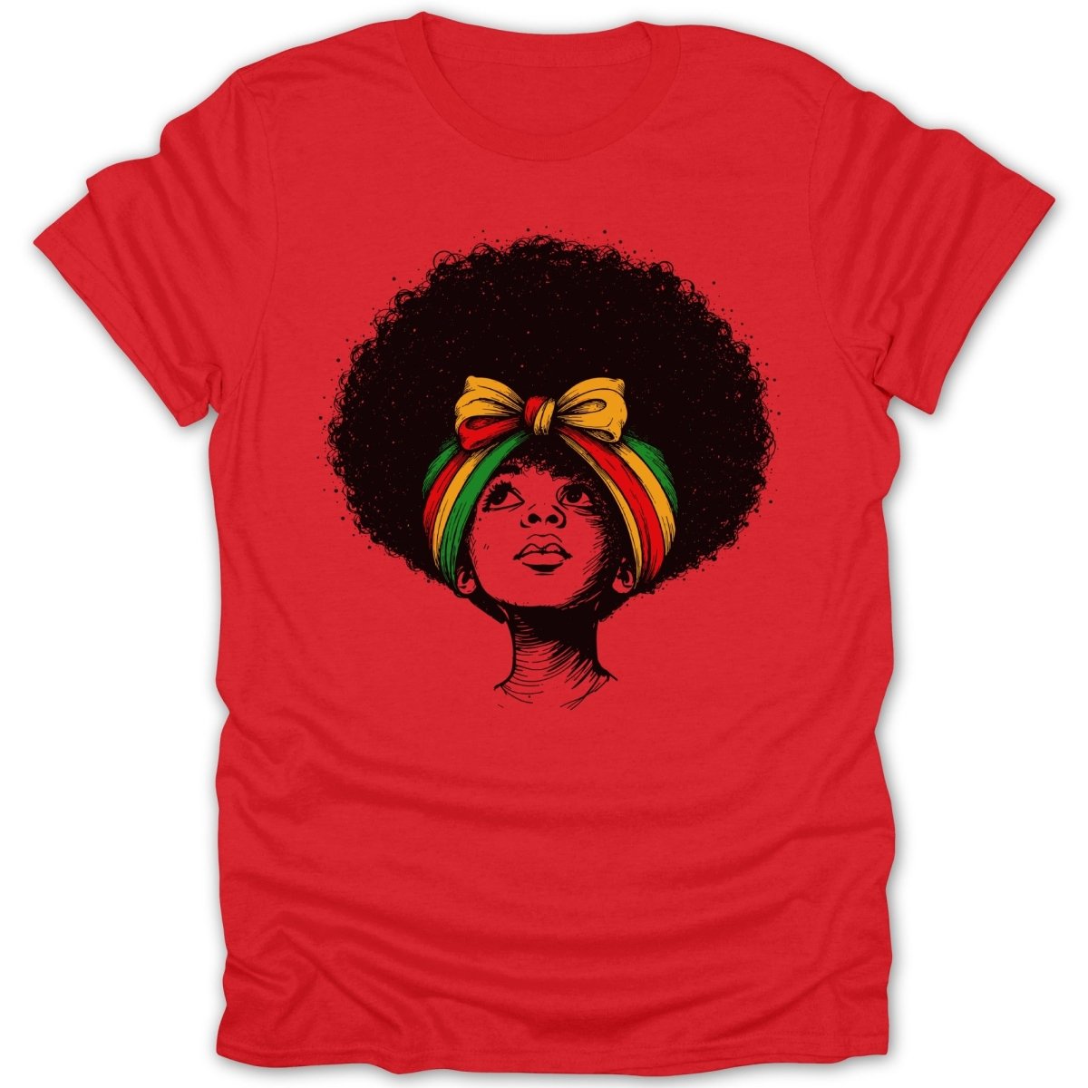 Juneteenth Afro GIrl Pretty Headwrap Tee - Zion Threadz