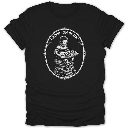 Black Boy Raised On Books Tee - Zion Threadz