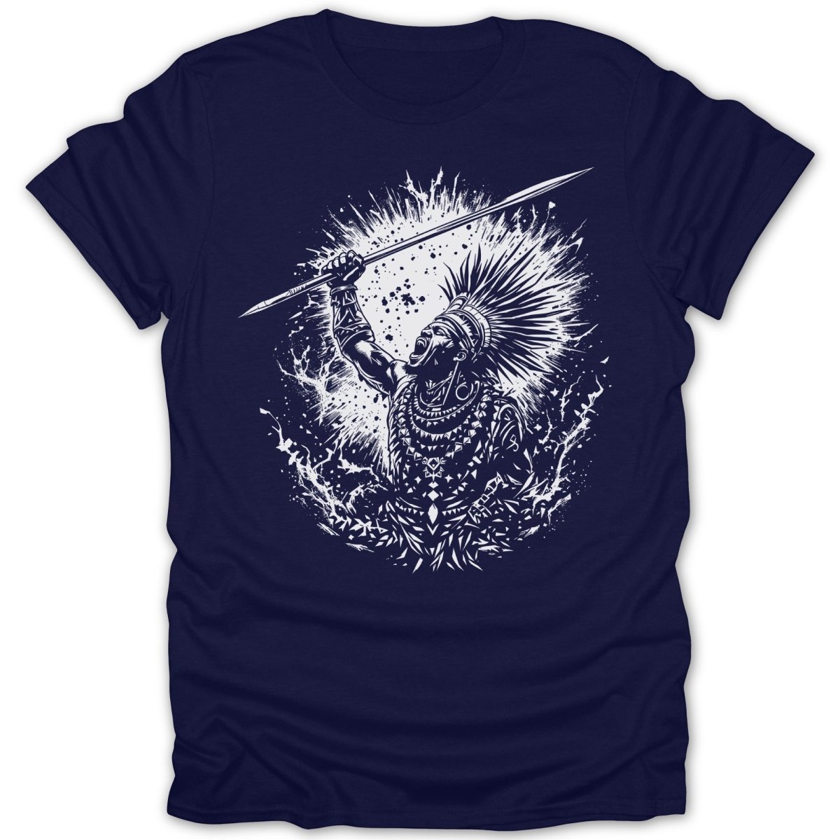 Tribal Warrior with Spear Tee - Zion Threadz