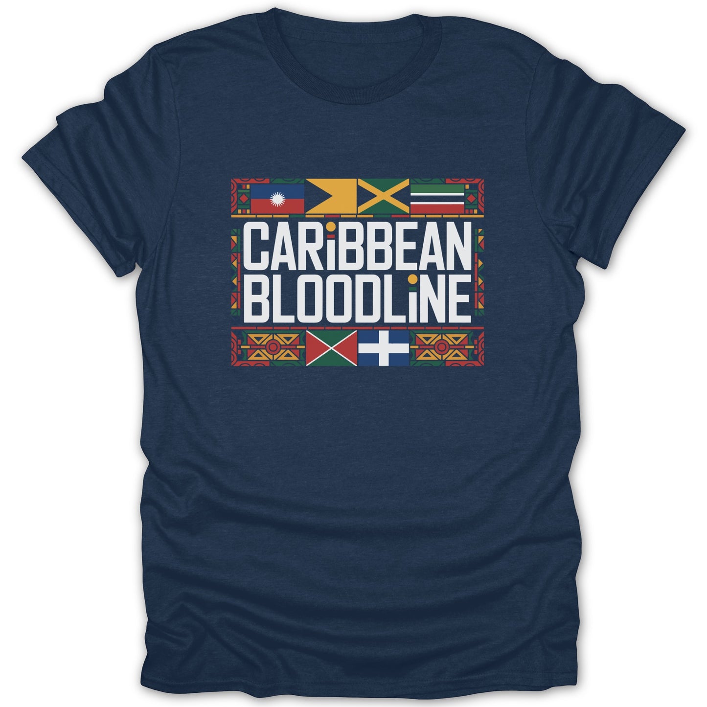 Caribbean Bloodline Graphic T-Shirt with Flag Designs