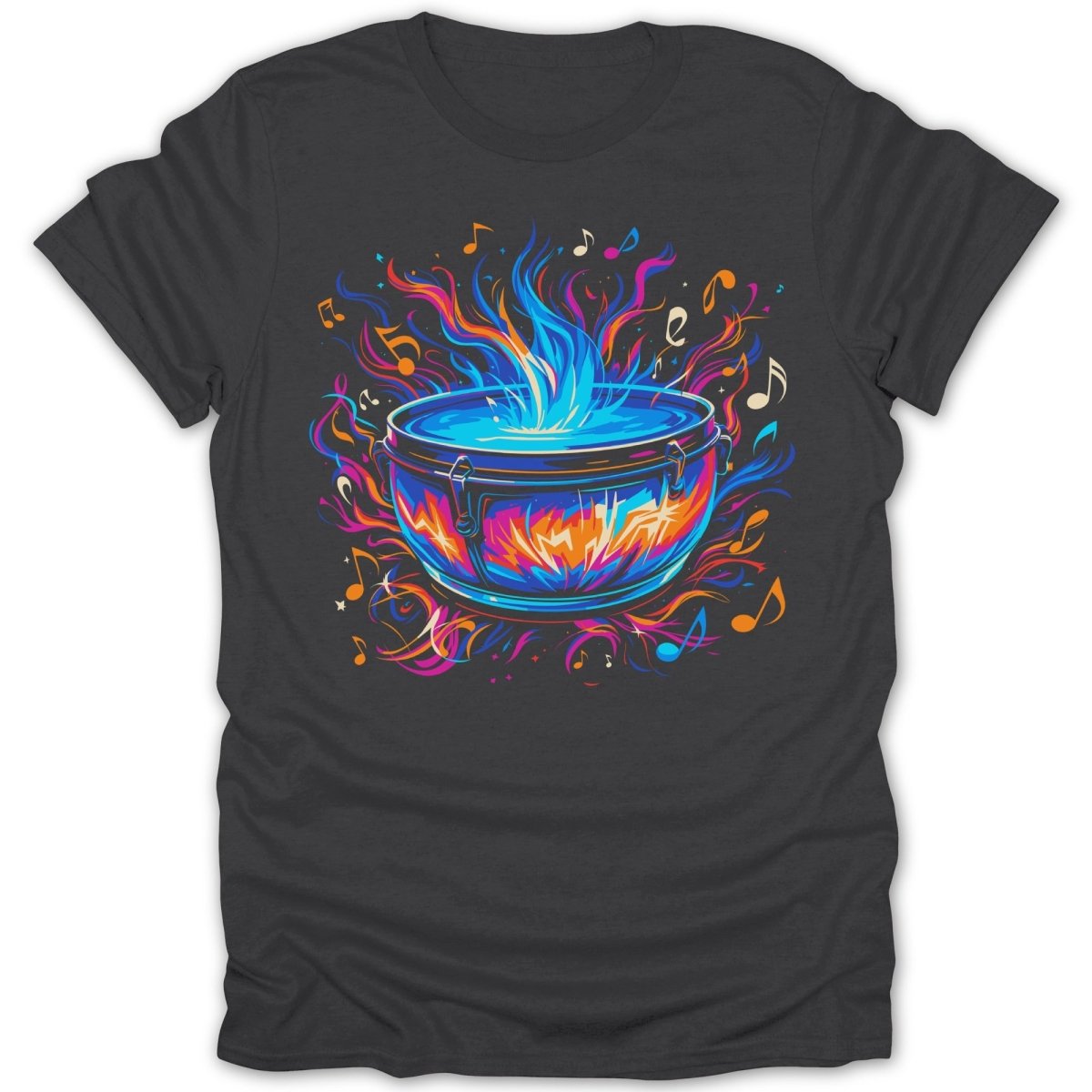 Vibrant Drum Illustration Tee - Zion Threadz