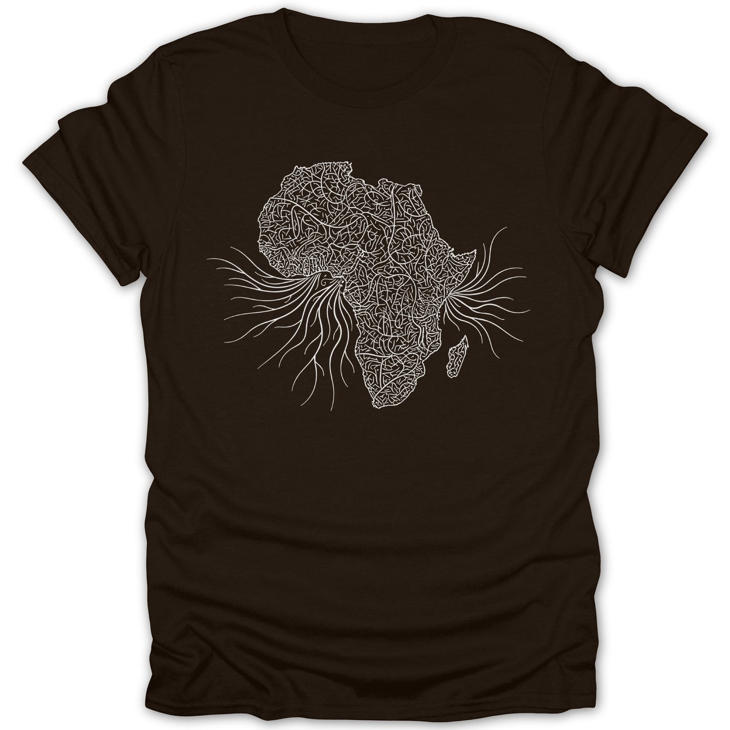 Africa Continent Design with Intricate Lines T-shirt