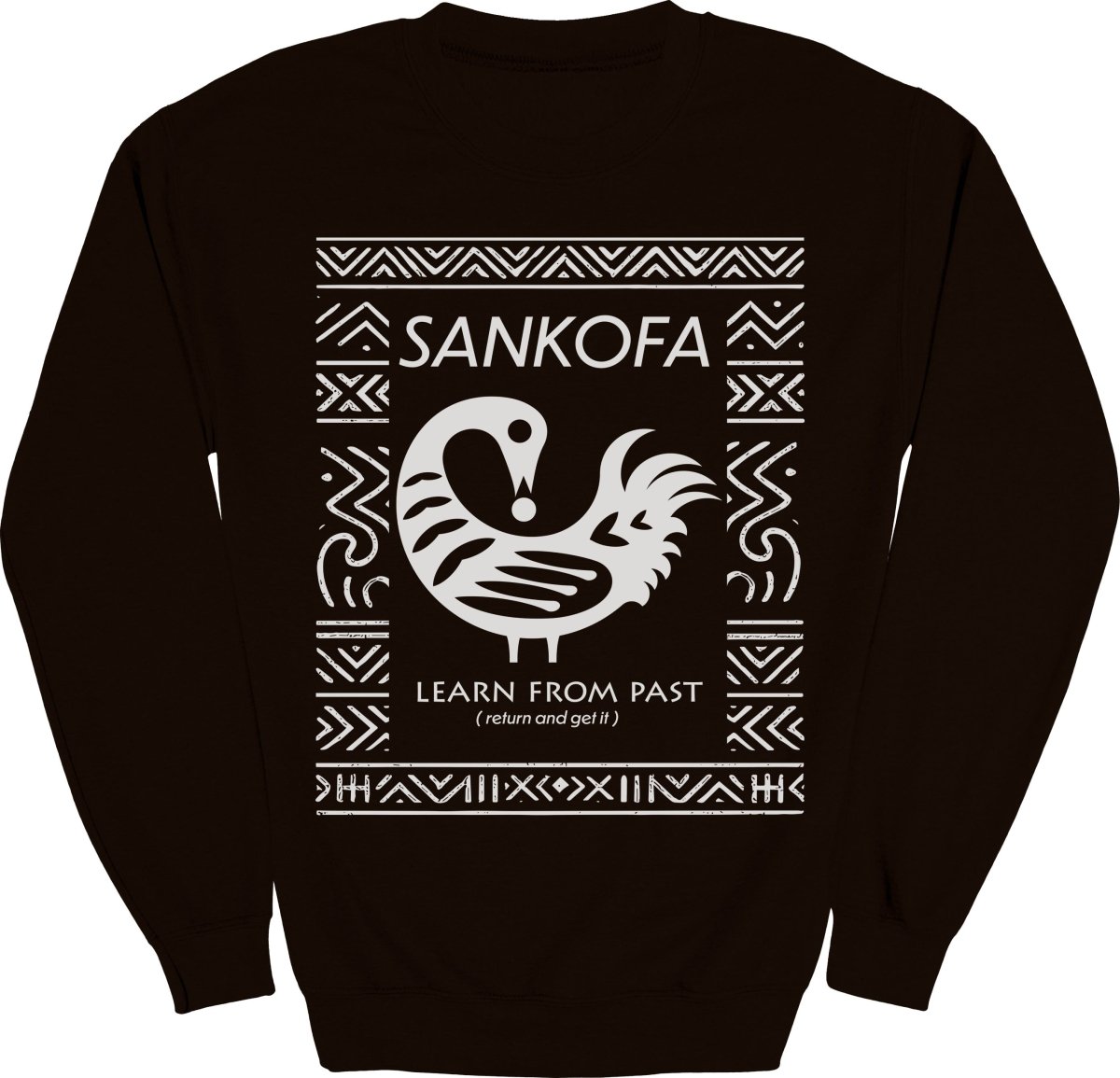 Sankofa Adinkra Pattern Sweatshirt - Zion Threadz