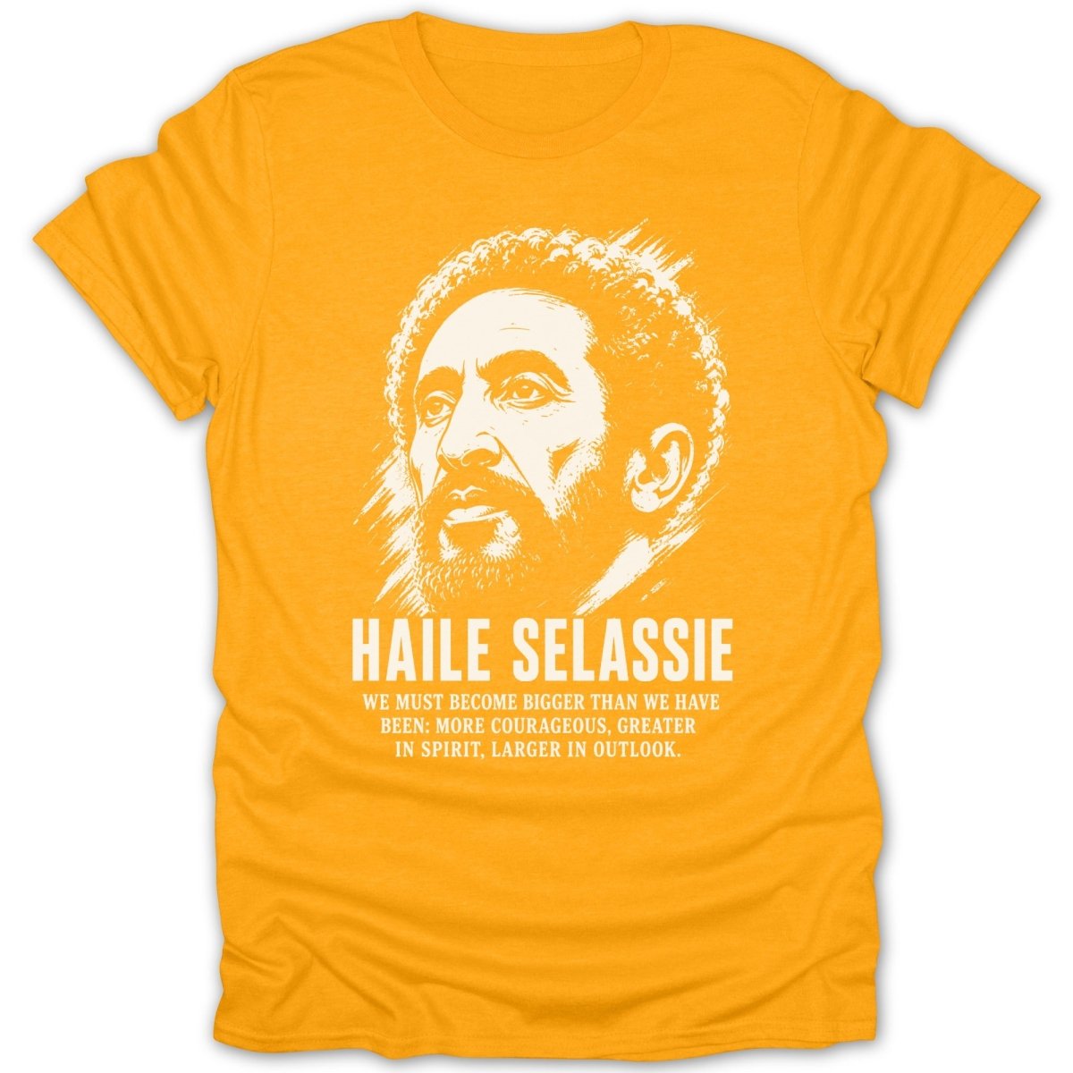 Haile Selassie Portrait Quote 2 Tee - Zion Threadz