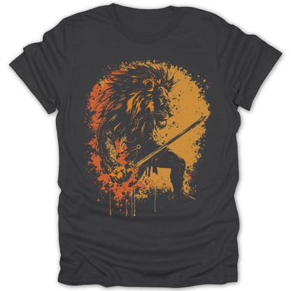Lion Warrior Grunge Tee - Zion Threadz
