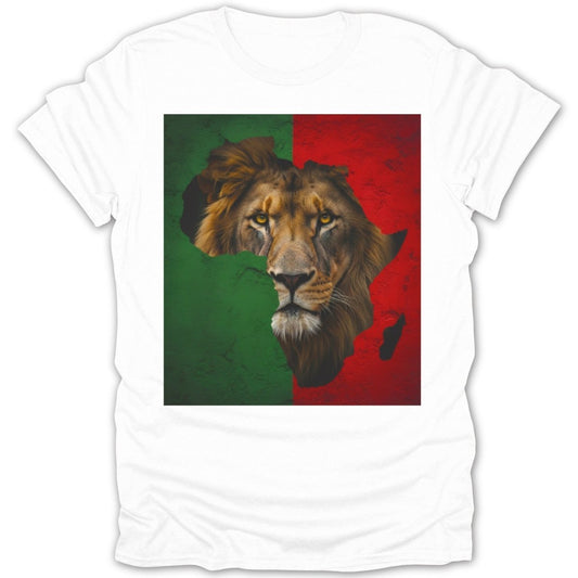 Majestic Lion Africa Map Tee - Zion Threadz
