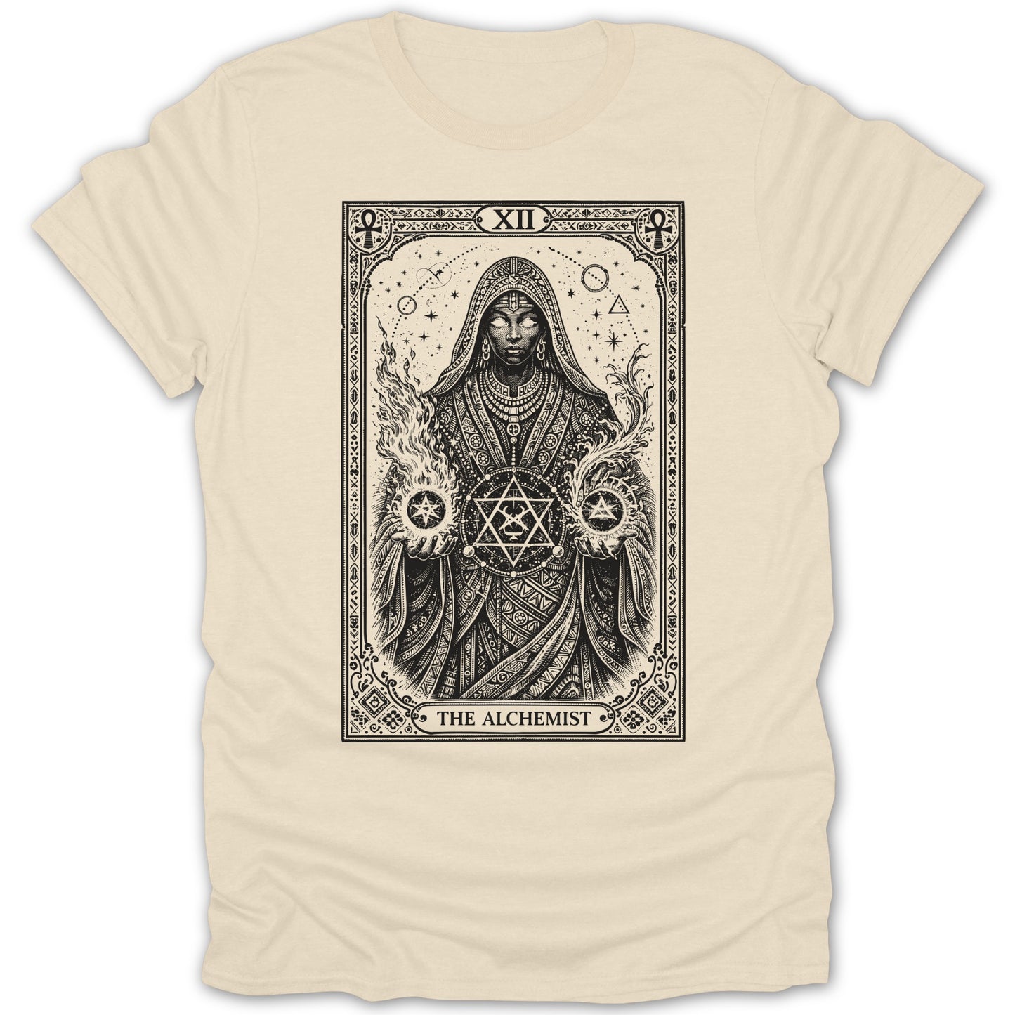 XII The Alchemist Tarot Card Inspired Spiritual Design product type
The Alchemist, Tarot Card, Mystical Art, Occult Design, Spiritual Art, Alchemy Symbol, Magic Art, Esoteric Design, Hermetic Art, Witchy Vibes, Divination Art, Sacred Geometry, Hexagram Design, Ankh Symbol, Astrology Art, Celestial Design, Dark Fantasy, Indie Art, Graphic Print, Tarot Major Arcana