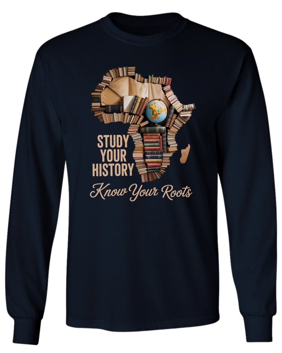 Africa Book Map Long Sleeve Tee - Zion Threadz