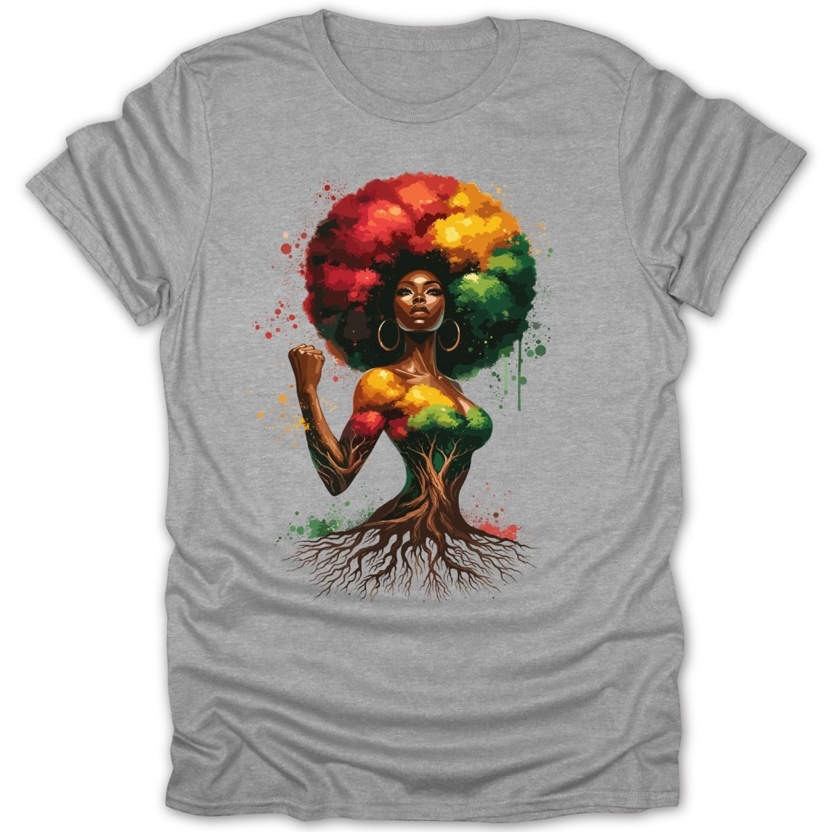 Afro Tree Woman 2 Tee - Zion Threadz