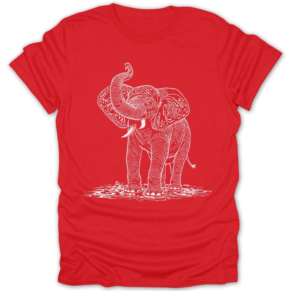 Ornate Elephant Line Art Tee - Zion Threadz