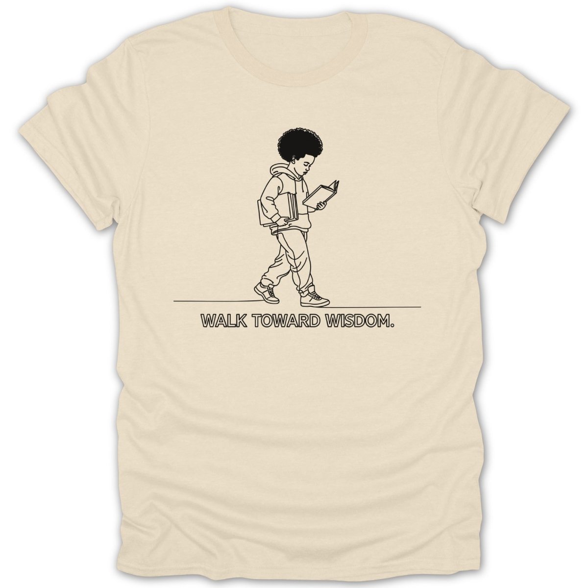 Black Boy Walk Toward Wisdom Tee - Zion Threadz