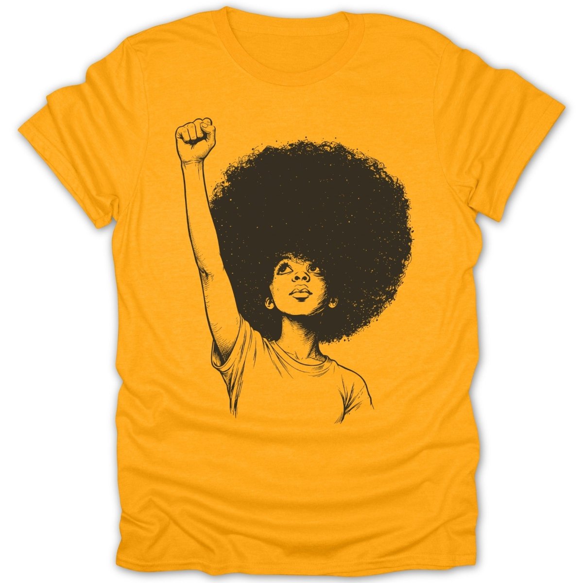 Afro Girl Fist B Tee - Zion Threadz
