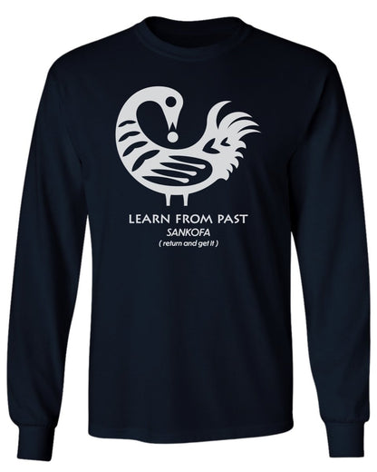 Sankofa Adinkra Learn From Past Long Sleeve Tee - Zion Threadz