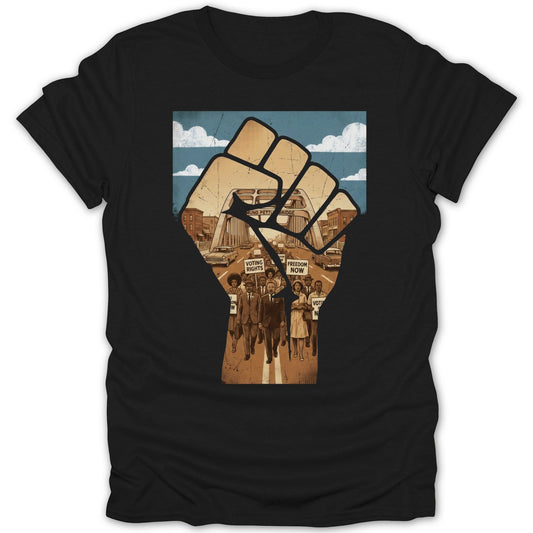 Powerful Fist and Protest Art Tee Shirt