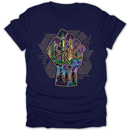 Futuristic Urban Art Fist Design T-shirt Product
