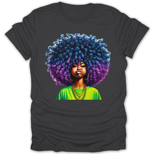 Artistic Afro Woman Graphic Print Shirt product