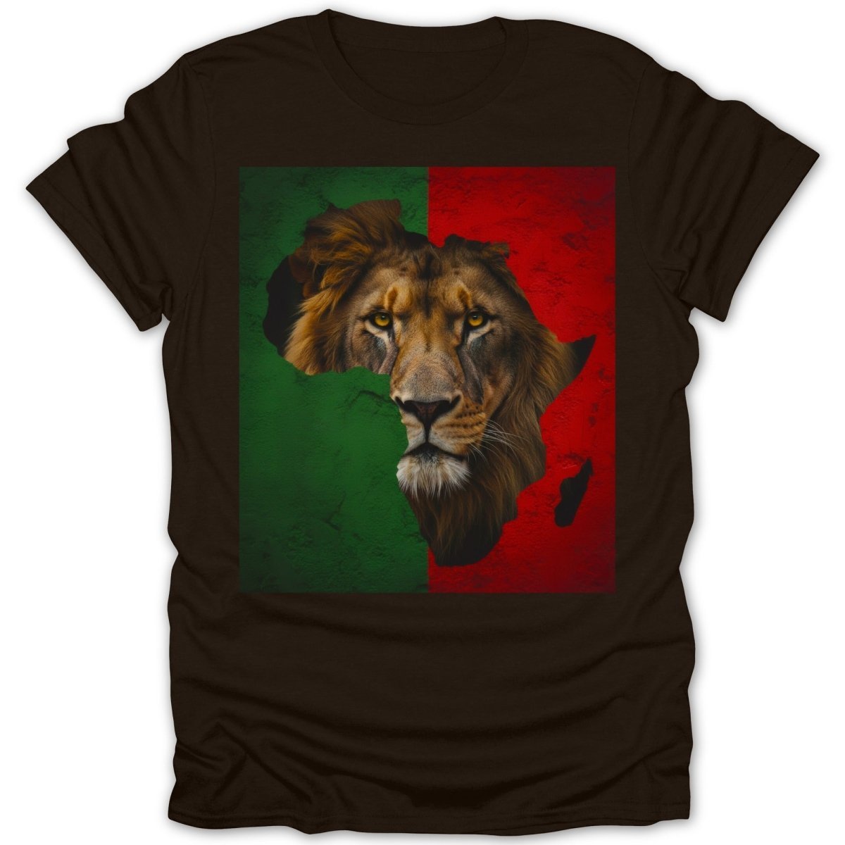 Majestic Lion Africa Map Tee - Zion Threadz