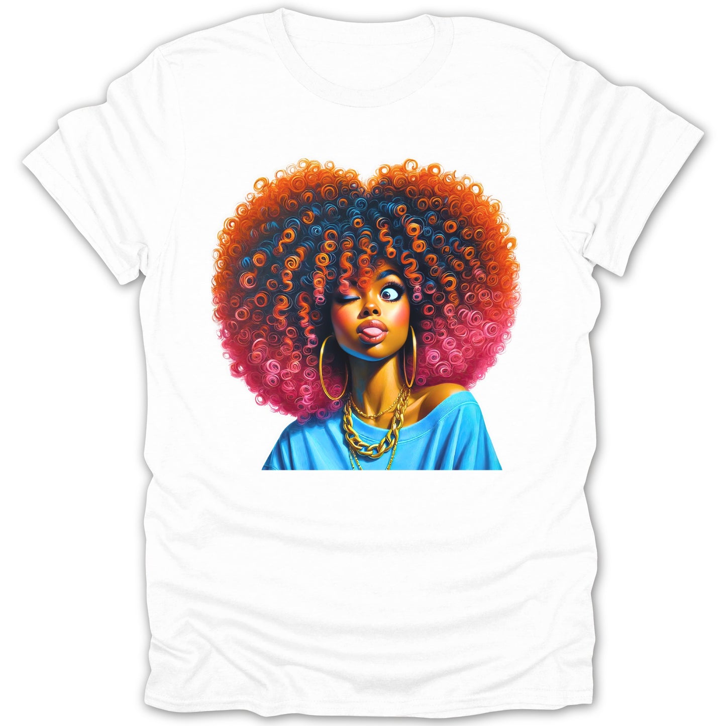 Colorful Hair Art Graphic Design T-shirt product