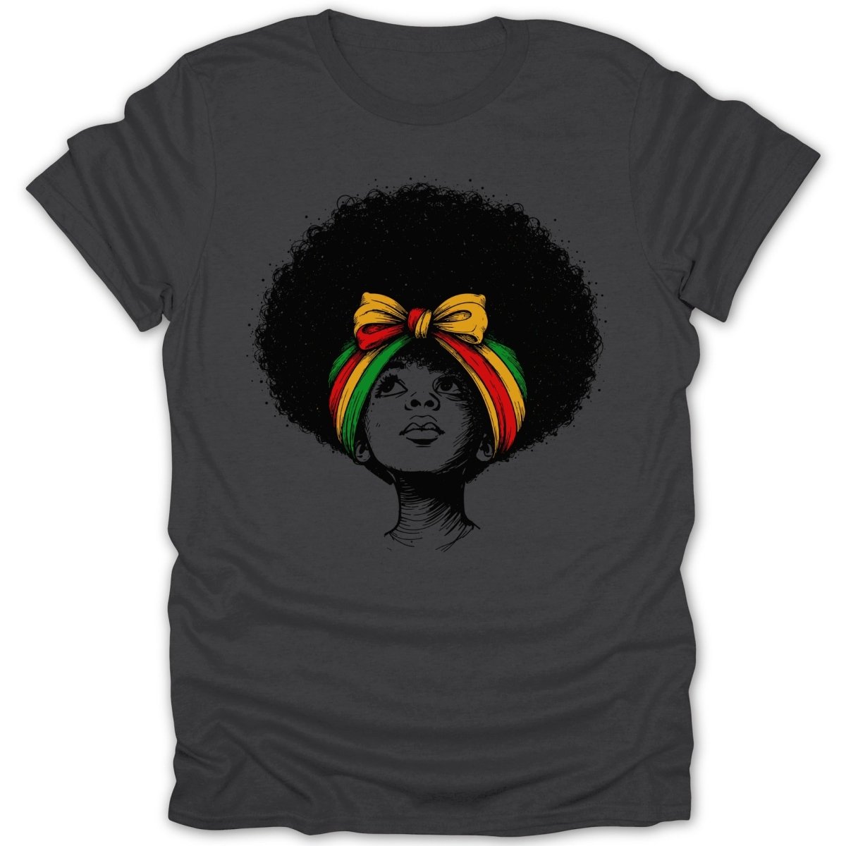 Juneteenth Afro GIrl Pretty Headwrap Tee - Zion Threadz