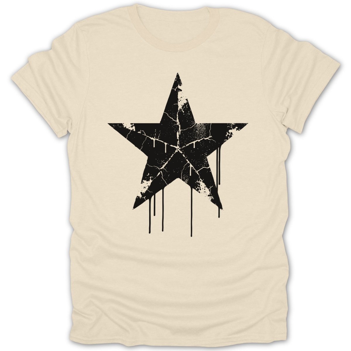Black Star Grunge Tee - Zion Threadz