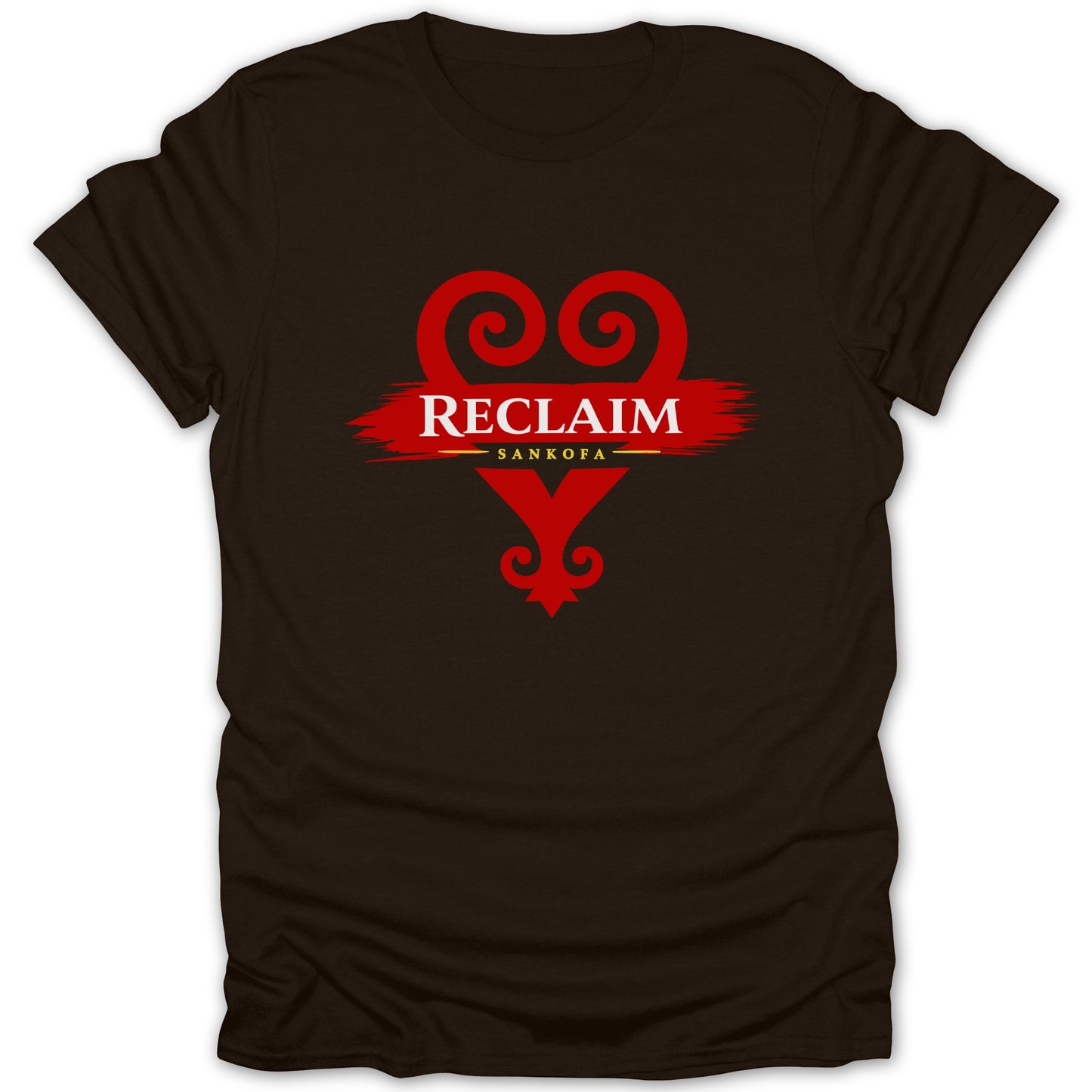 Reclaim Sankofa Adinkra Symbol Red Graphic t-shirt