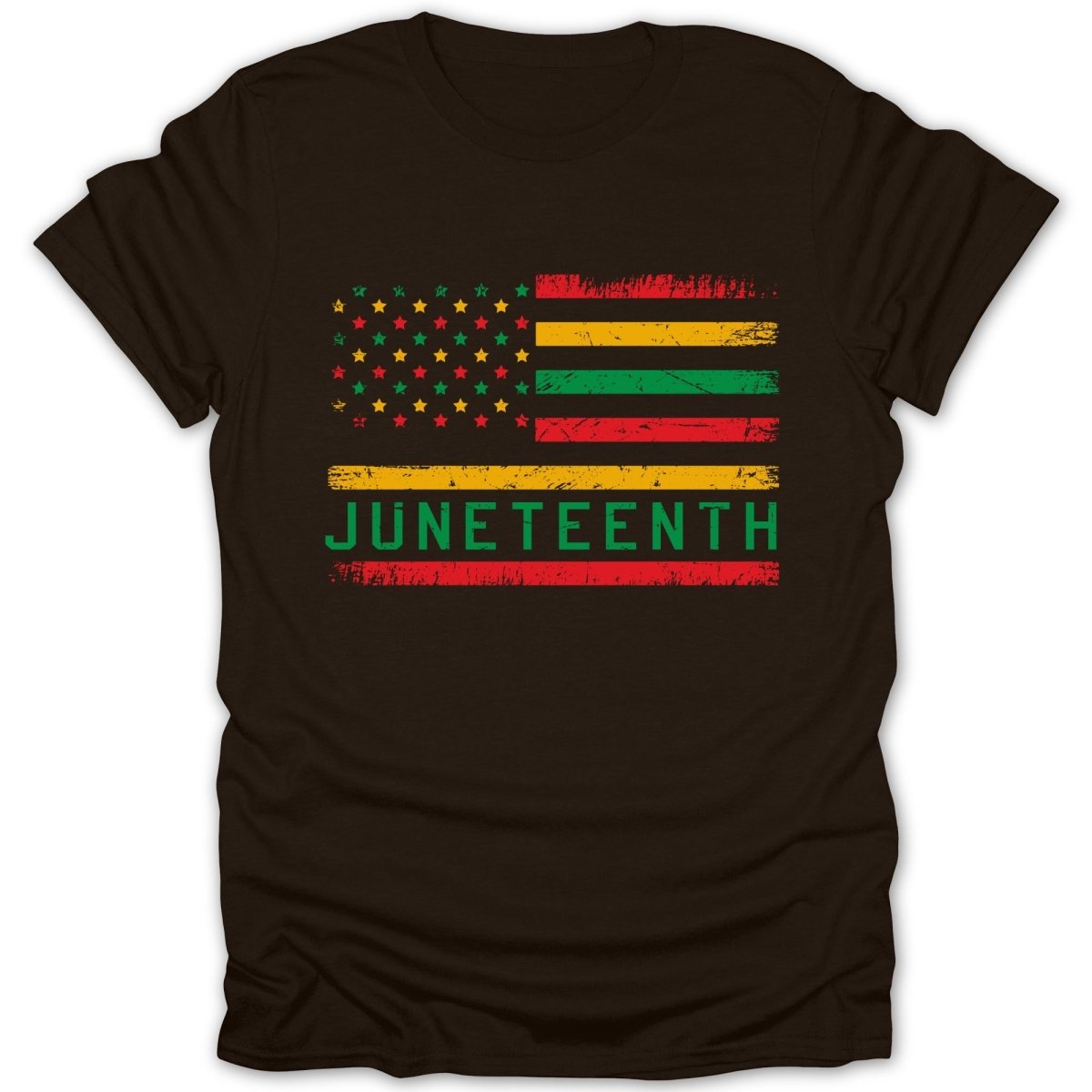 Distressed Juneteenth Flag Tee - Zion Threadz