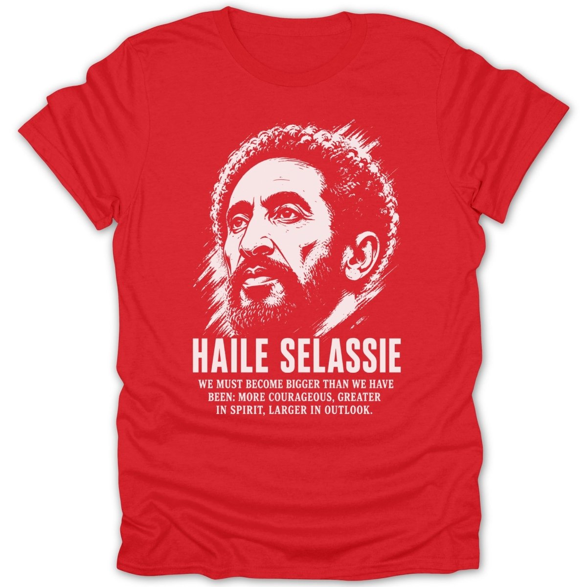 Haile Selassie Portrait Quote 2 Tee - Zion Threadz