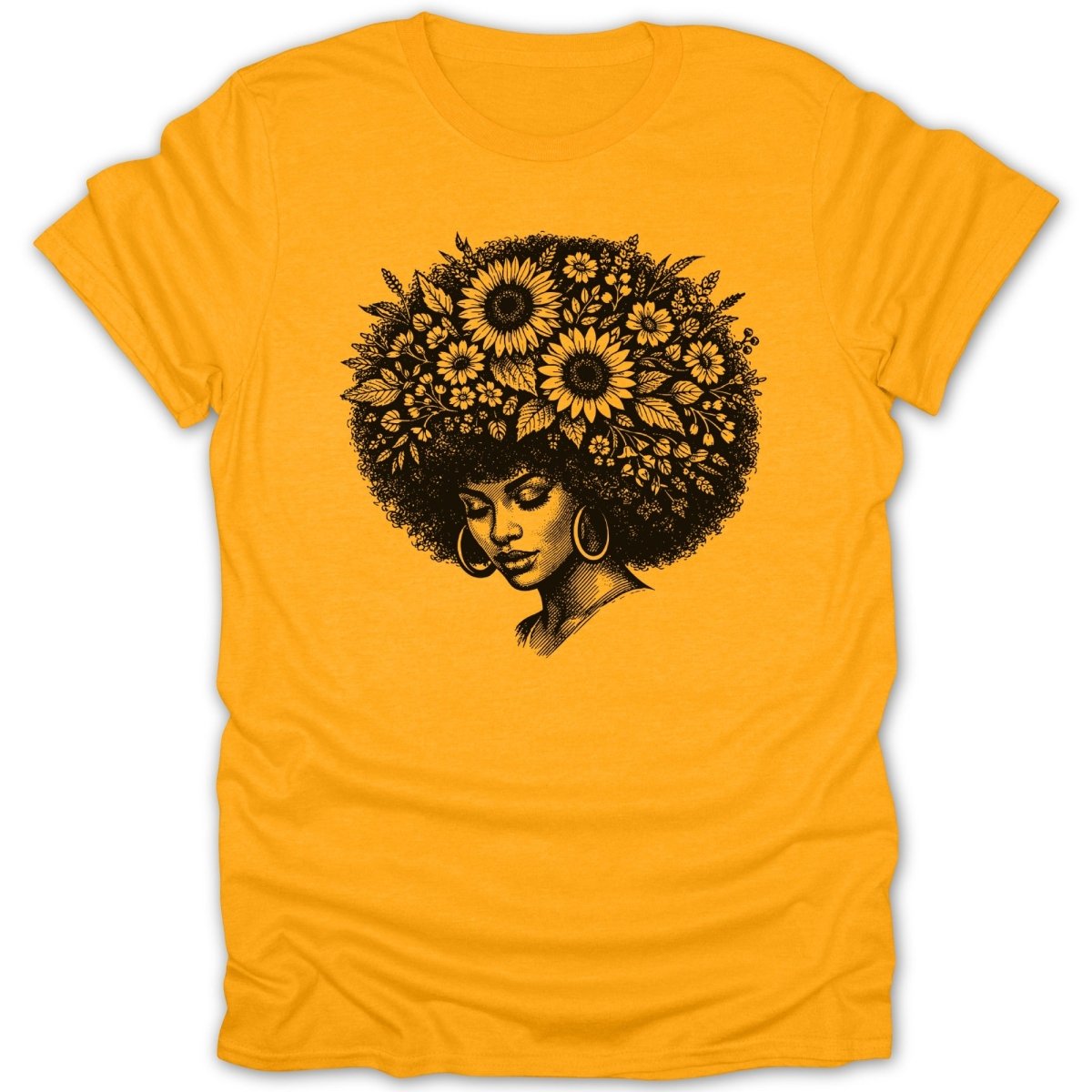 Afro Girl Bloom Tee - Zion Threadz