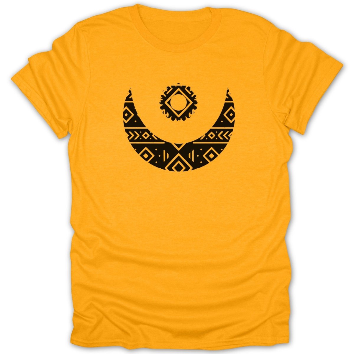 Adinkra Moon and Star Pattern Tee - Zion Threadz