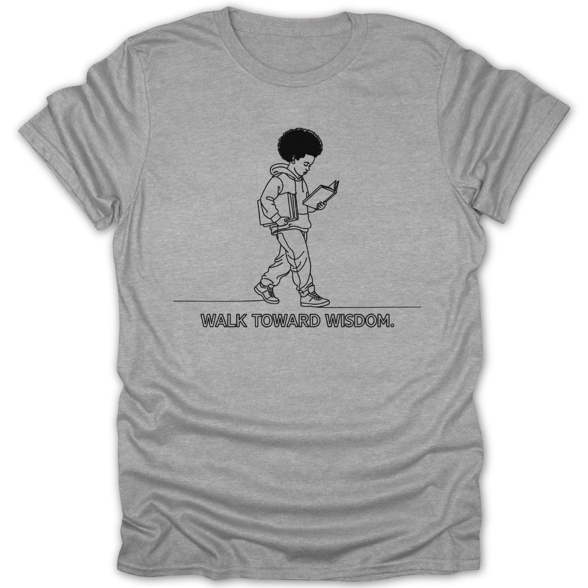 Black Boy Walk Toward Wisdom Tee - Zion Threadz