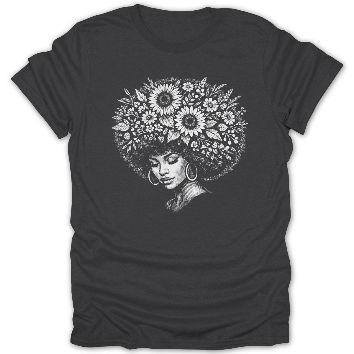 Afro Girl Bloom Tee - Zion Threadz