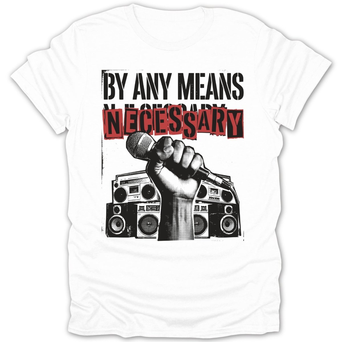 Any Means Mic Fist Tee - Zion Threadz