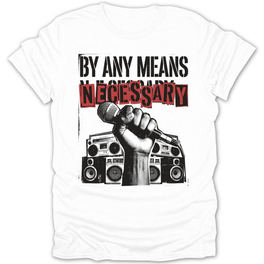Any Means Mic Fist Tee - Zion Threadz