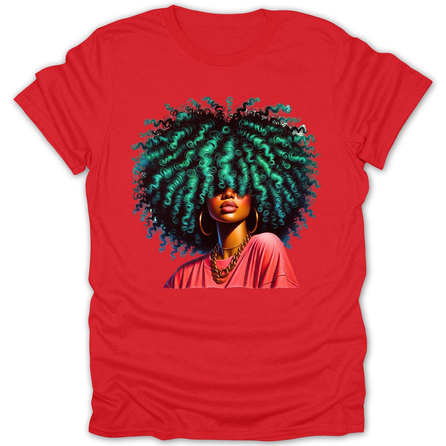 Stylish Artistic Woman with Curls T-shirt product