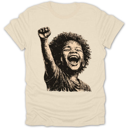 Black Boy Joy Raised Fist Tee - Zion Threadz