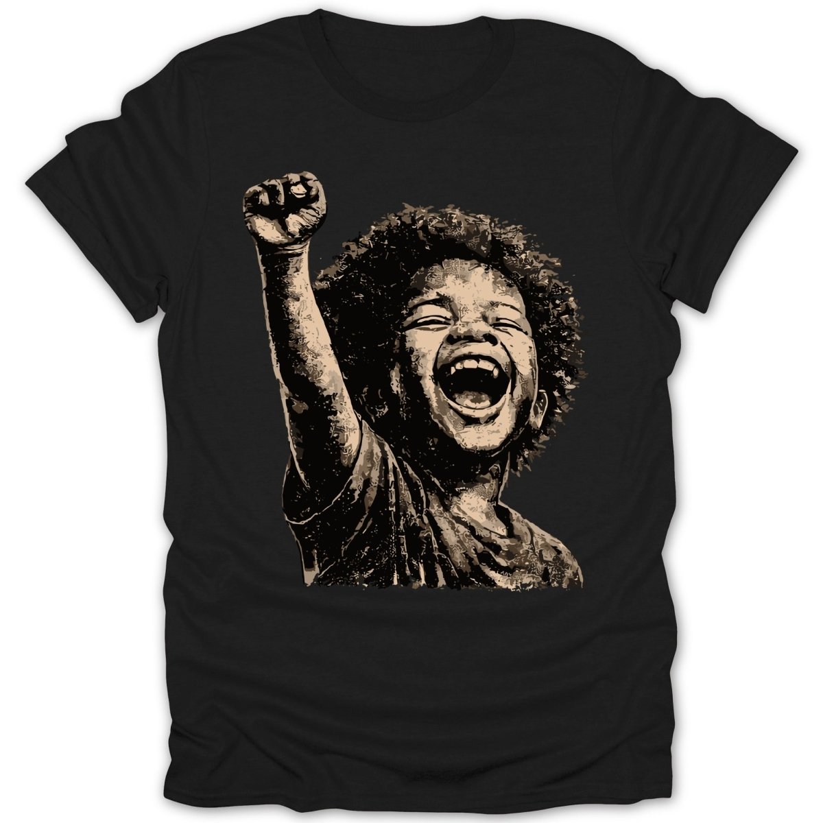 Black Boy Joy Raised Fist Tee - Zion Threadz