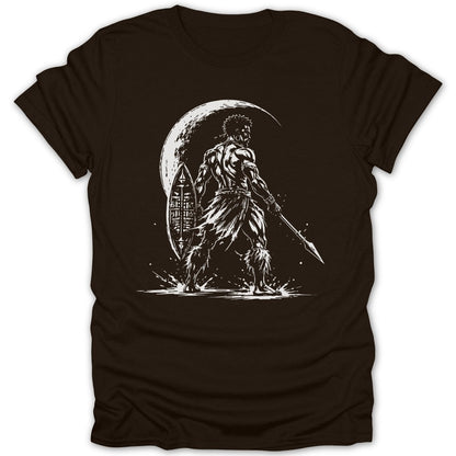 Moonlit Warrior BW Tee - Zion Threadz
