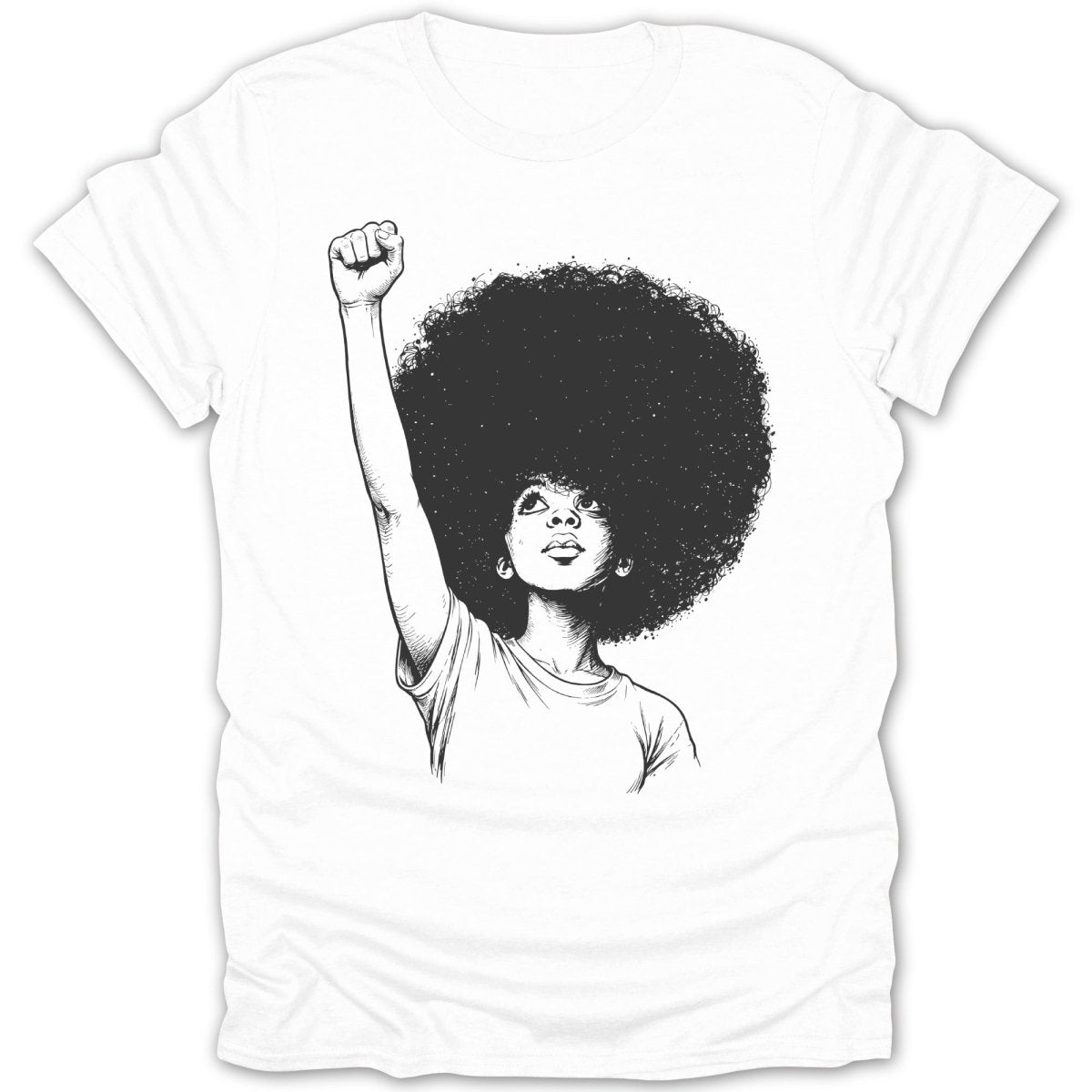 Afro Girl Fist B Tee - Zion Threadz