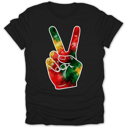 Rasta Peace Sign Tee - Zion Threadz