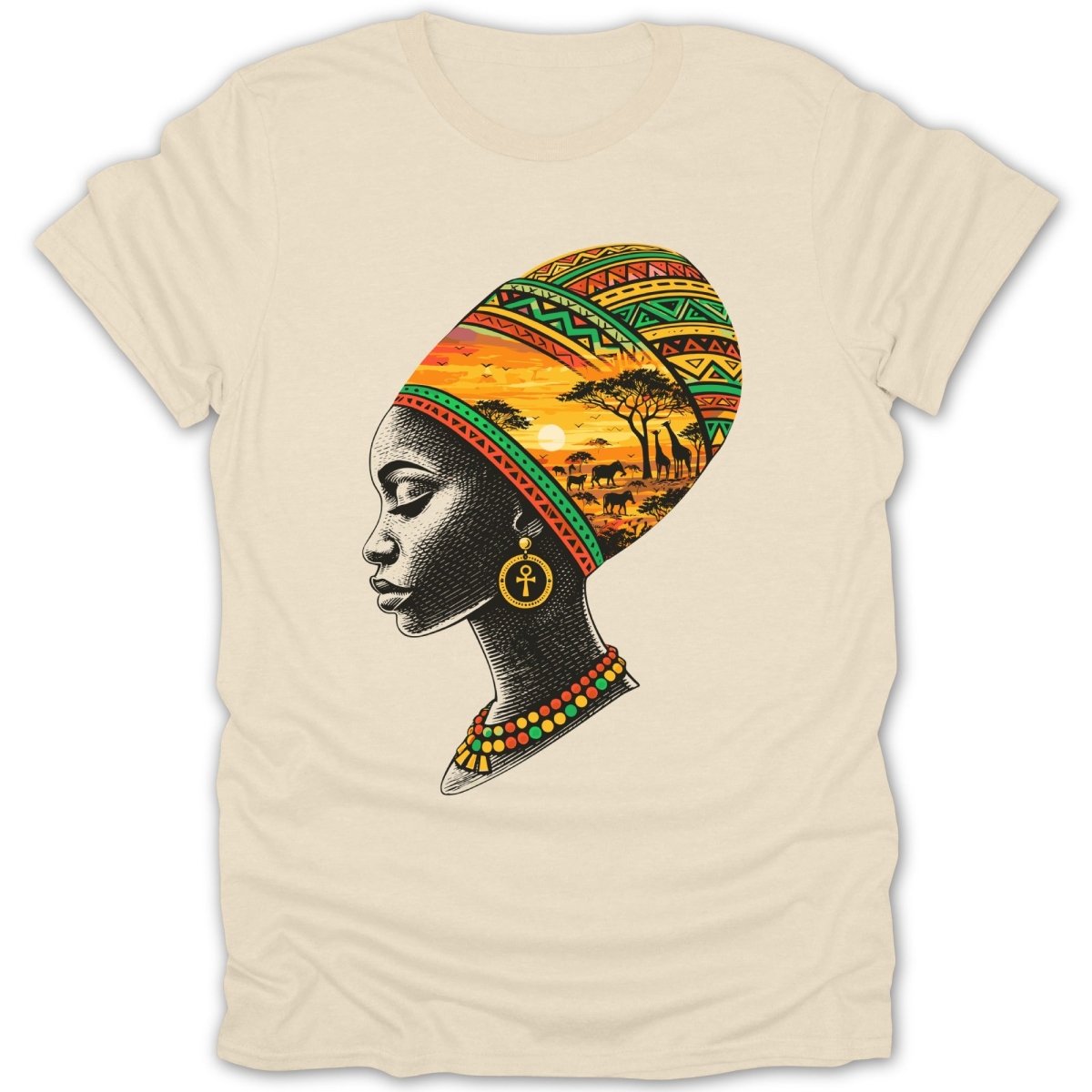 Queen Savanna Head Wrap Tee - Zion Threadz