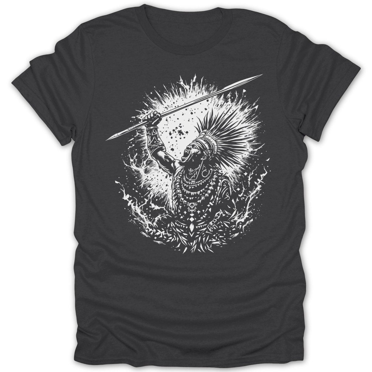 Tribal Warrior with Spear Tee - Zion Threadz