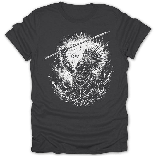 Tribal Warrior with Spear Tee - Zion Threadz