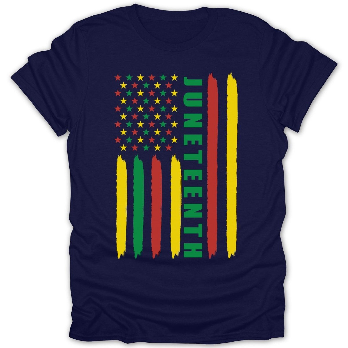Juneteenth Flag Vert Tee - Zion Threadz