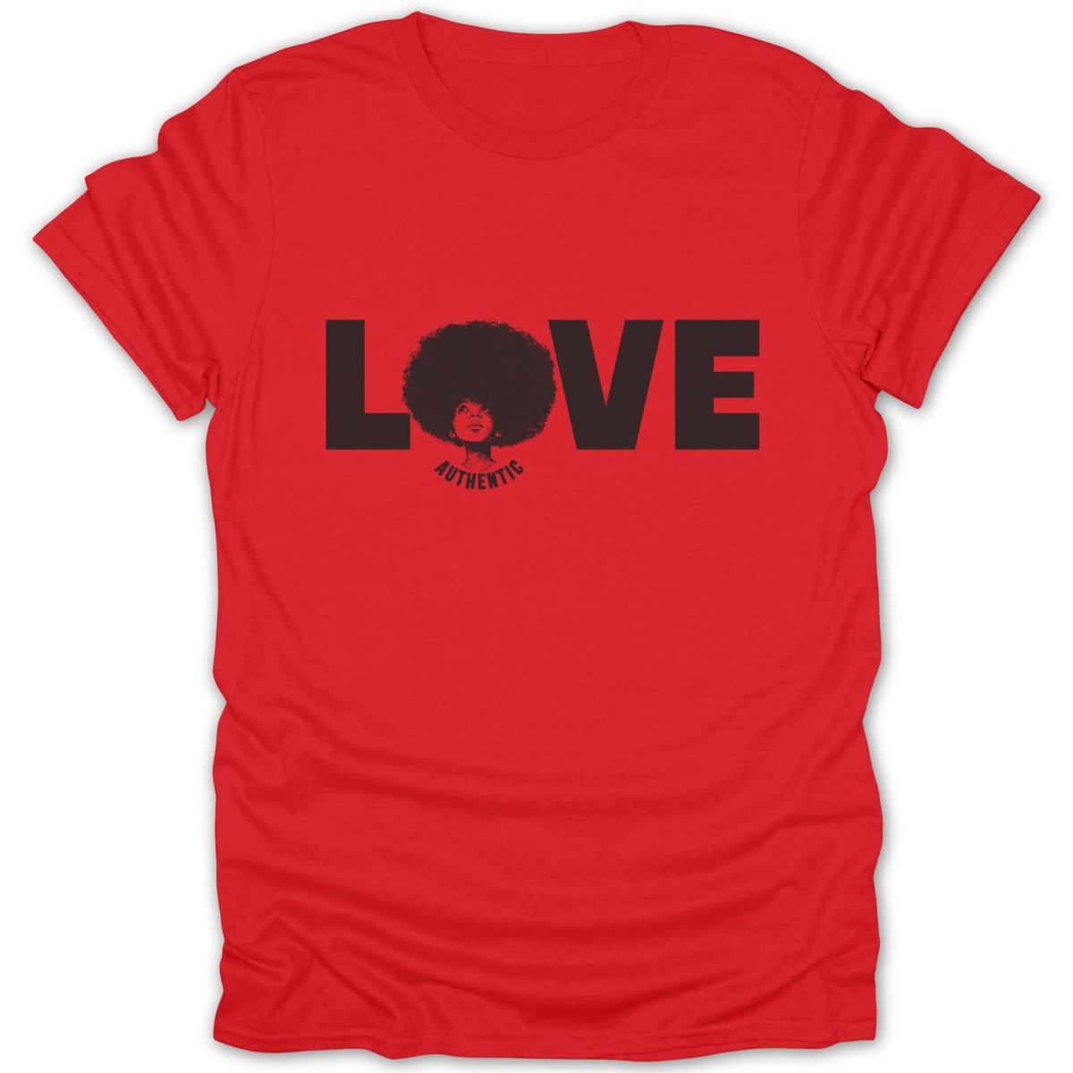 Authentic Love Afro Girl Tee - Zion Threadz