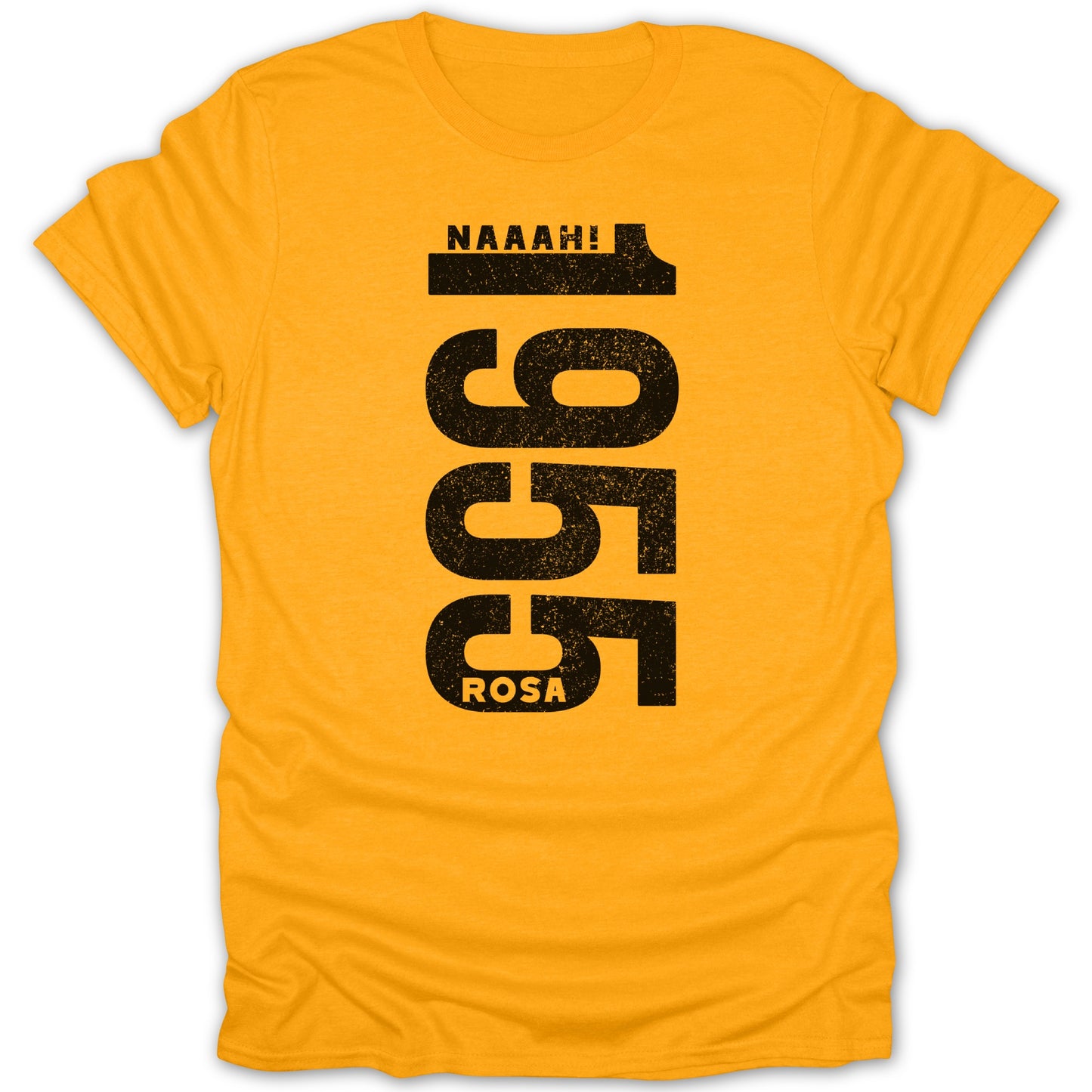NAAAH! 1955 ROSA Black Text Yellow Shirt Product