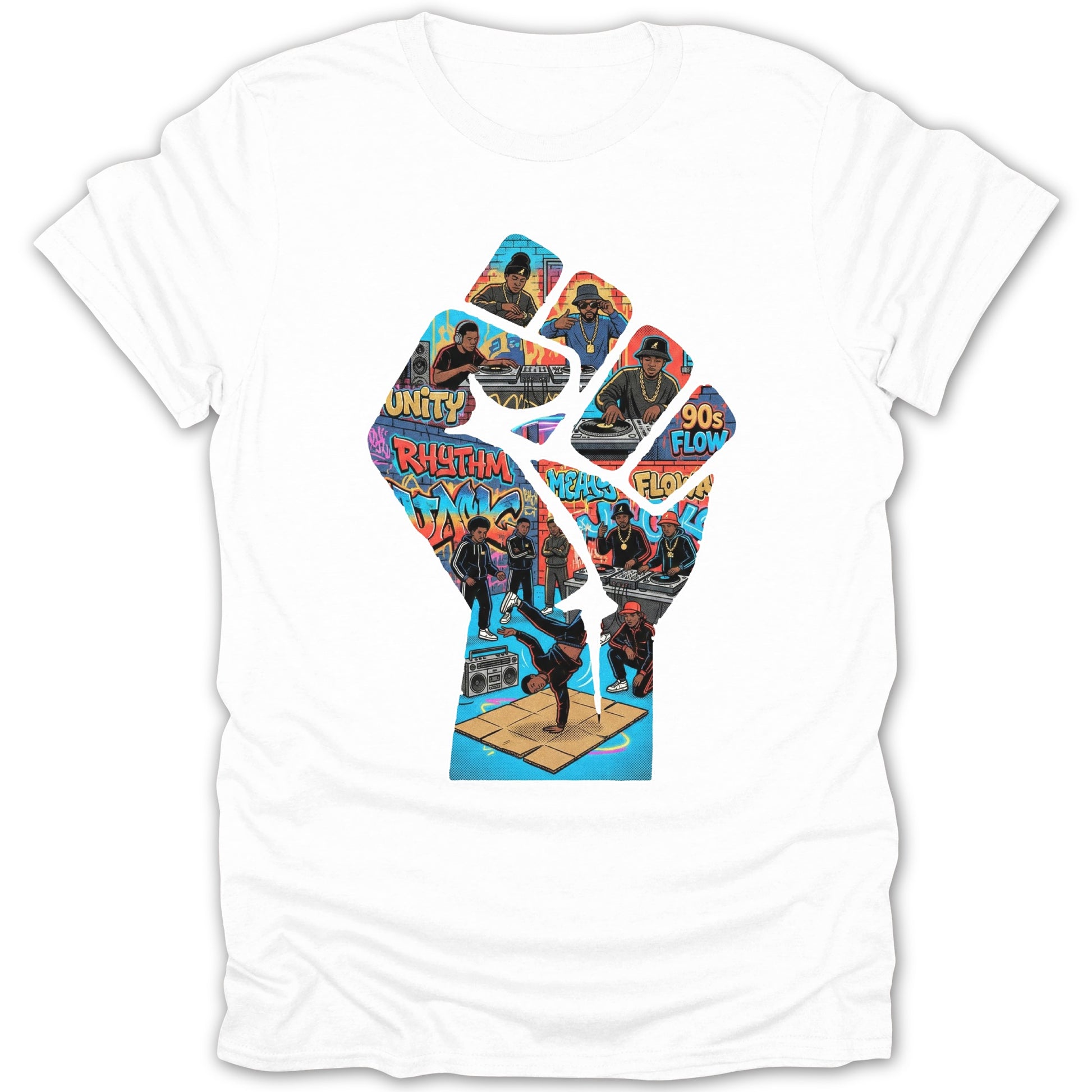 Unity Rhythm 90s Flow Hip Hop Culture Graphic Tee