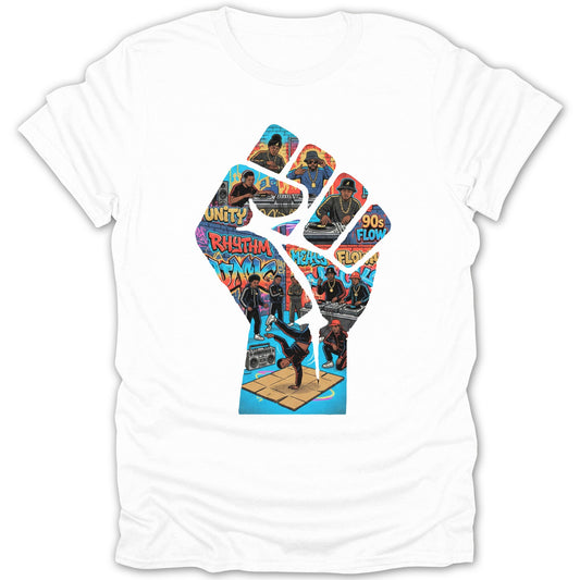 Unity Rhythm 90s Flow Hip Hop Culture Graphic Tee