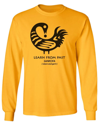 Sankofa Adinkra Learn From Past Long Sleeve Tee - Zion Threadz