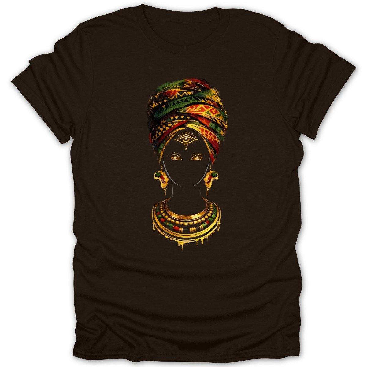 Afrocentric Goddess Abstract Headwrap Tee - Zion Threadz